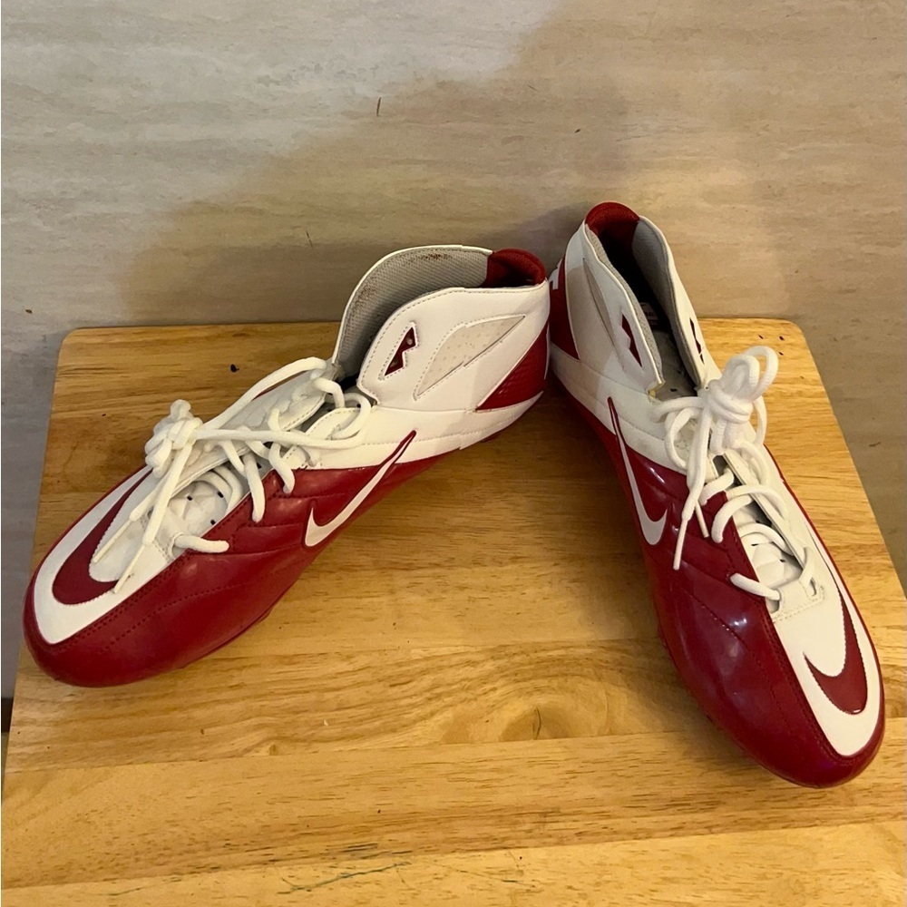Nike Lunar Super Speed  Pro TD 3/4 football cleats Red and White
